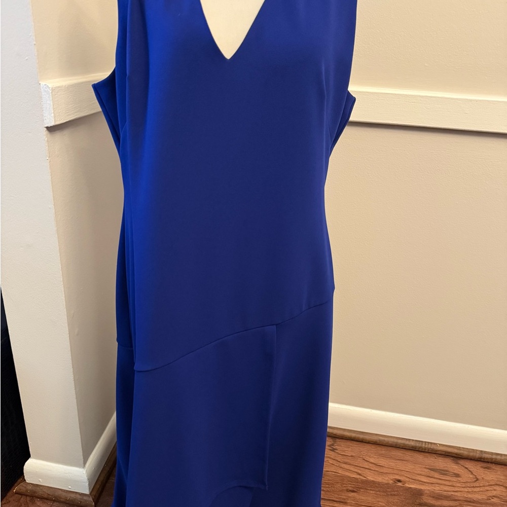 Vince Camaro Ruffle Bottom Royal Blue Dress 16